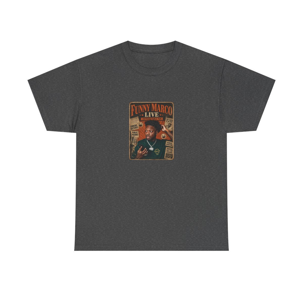 Funny Marco "Funny Marco Live" Unisex Tee - alternate angle 4, merchandise